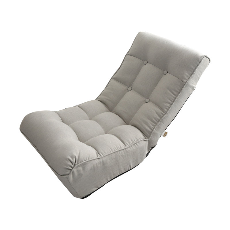 4-Segment Back Adjustable Chair - For Bedroom Comfort Gray Multifunctional Reclining For Watching Tv Metal Frame