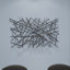 Décoration murale géométrique gris foncé à lignes superposées