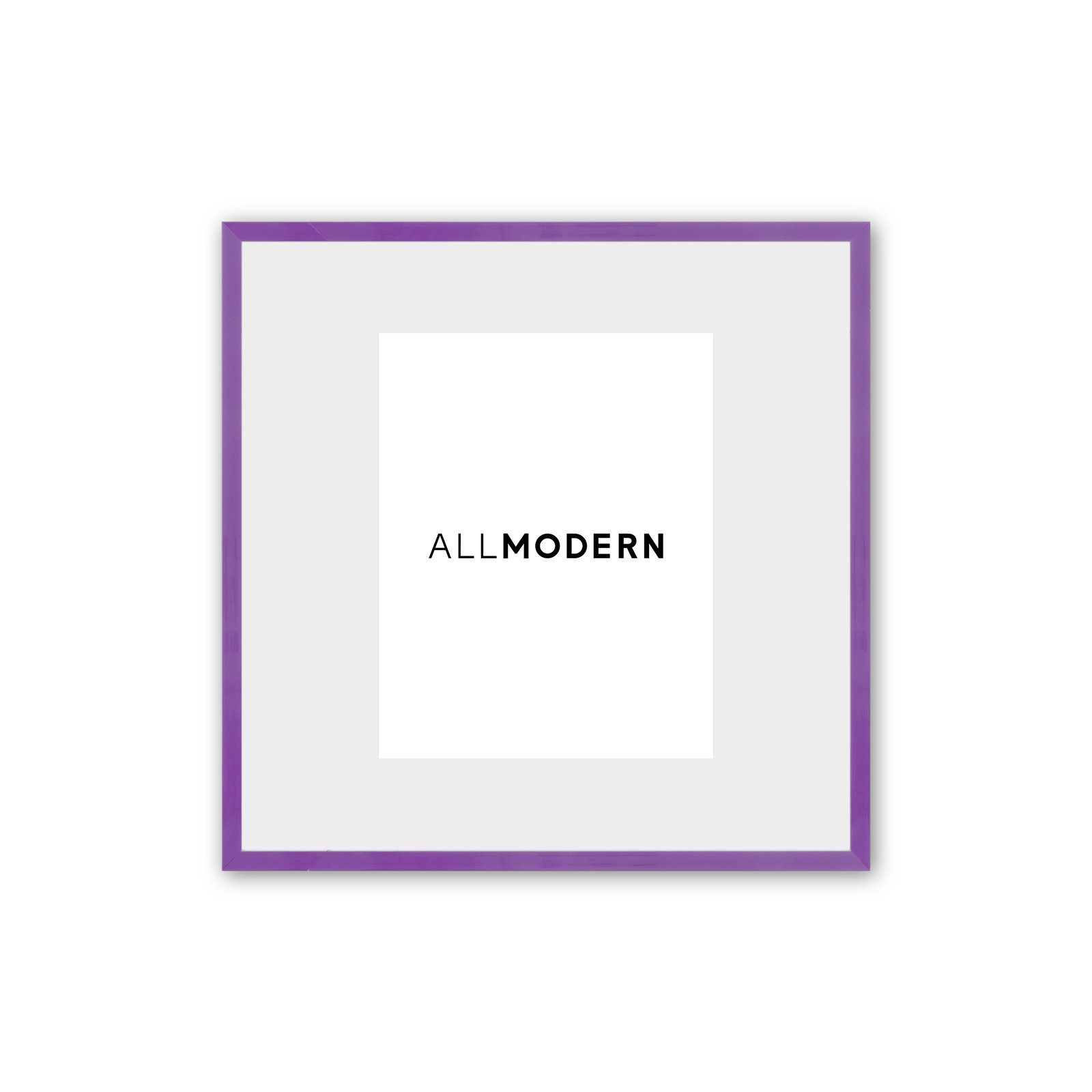 Benny Solid Wood Picture Frame, Plum Purple, 21.75" x 21.75", Included Mat