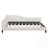 Full Size L-Shaped Linen Daybed with Wood Legs