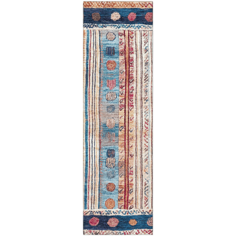 Premium Machine Washable Millbrook AMF1963 Stripes Rug, Runner 2'3" x 7'6"