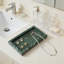 Natural Marble Vanity Tray, Luxury Stone Organizer For Bathroom And Kitchen Countertops | Holds Jewellery, Perfume, Soap Dispenser | Solid Non-Resin Décor With Unique Veining