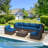 4" Outdoor Replacement Cushion Set Seat/Back Cushion for Patio Furniture-1507764561