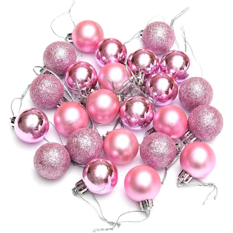 3cm Polyvinyl Chloride (PVC) Ball Ornament, Pink
