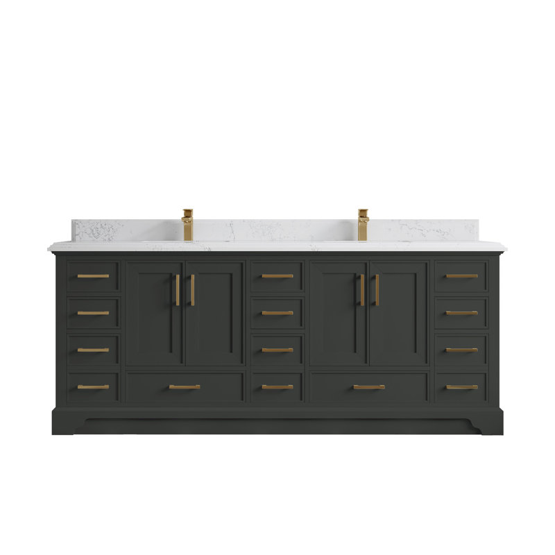 Meuble-lavabo double avec plateau Charlotte 84, Empira