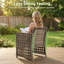Ensemble de conversation en osier pour 4 personnes avec coussins-228004079