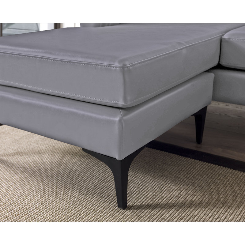 Glenyce Upholstered Sectional, Gray Zen