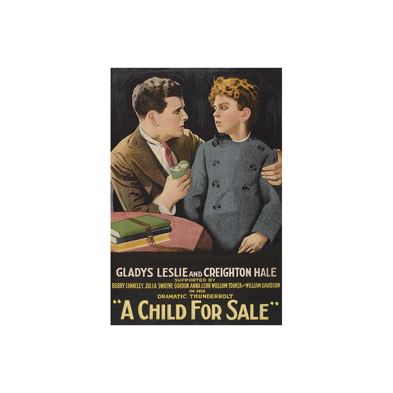 Un enfant en solde-impression publicitaire, H 36 po x l 24 po x P 1,5 po