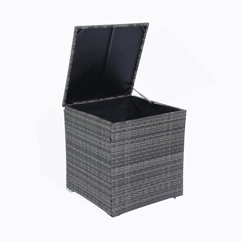 Ensemble de canapé modulaire en rotin 8 pièces pour l'extérieur avec une boîte de rangement sous le siège