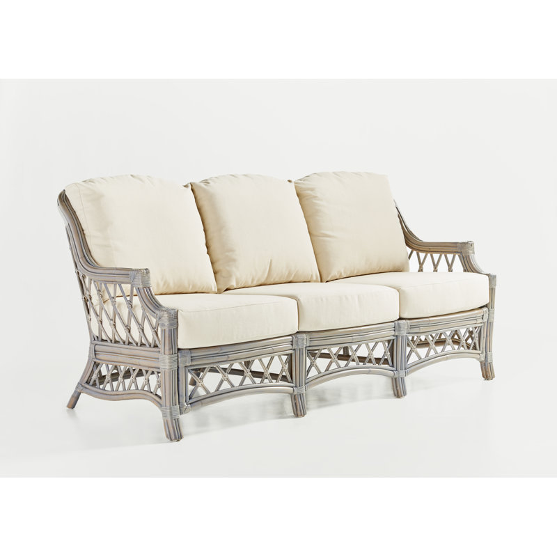 Canapé en coton 76 po Stowers, Beige naturel uni Dening, Saule