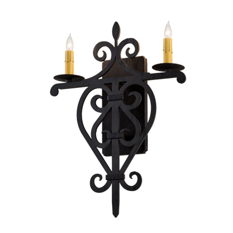 Fleur De Lys 2 - Light Candle Wall Light