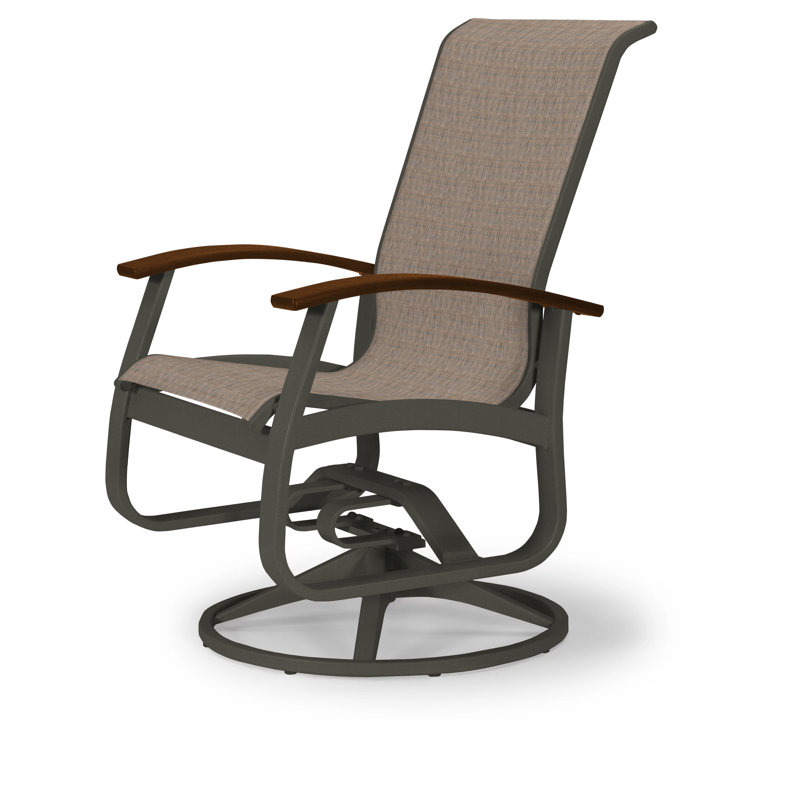 Chaise de patio pivotante Askar, Cobalt 35D Sunbrella®, Kona P10, Graphite texturé