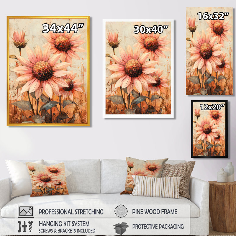 Dirl - Floral Canvas Art Print, 32" H x 16" W, Wrapped Canvas, Does Not Apply