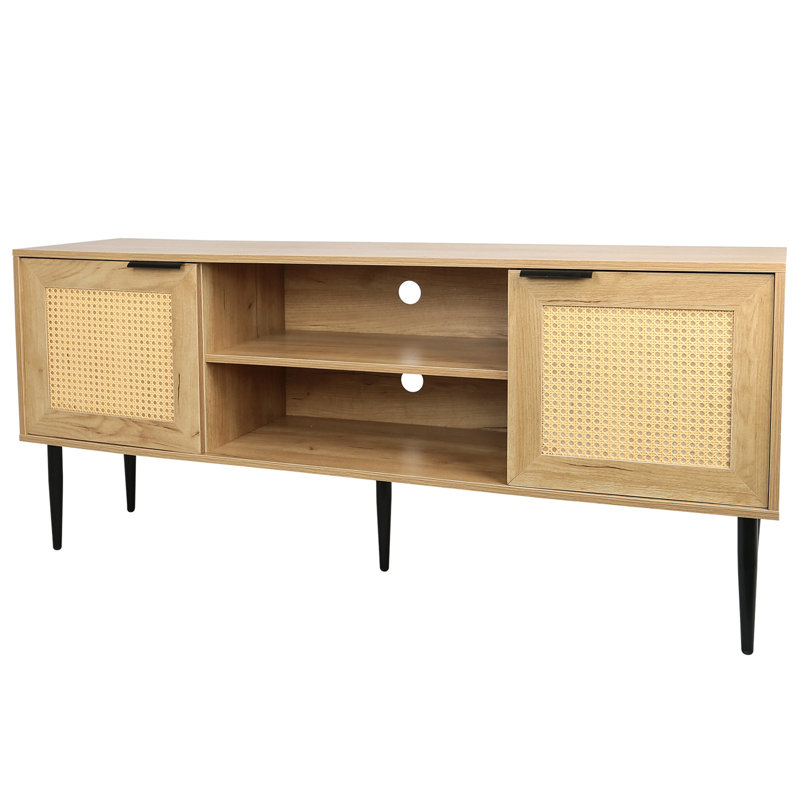 Elegant Sofa Table, Foyer Table, Console Table with 2  Doors and 2 Open Shelves