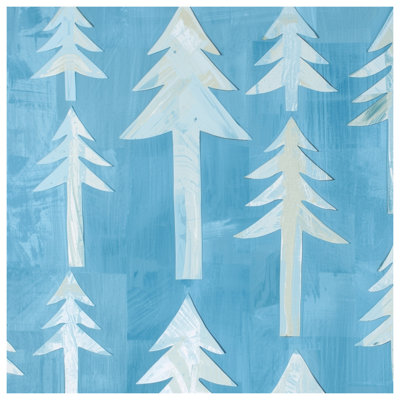 Blue Pine Trees Blankets