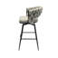 Tabouret de bar en cuir technique avec tabourets pivotants à 360 °, tabouret de bar rembourré, tabouret de bar et repose-pieds-1482913660