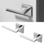 Faux levier de porte simple Quadra à conception dissimulée moderne (pour placard, garde-manger ou couloir) - Style minimaliste élégant en chrome-114645792