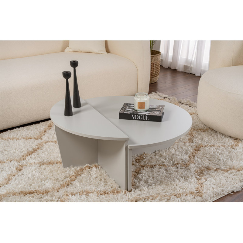 Table basse Chrisina, Gray/White