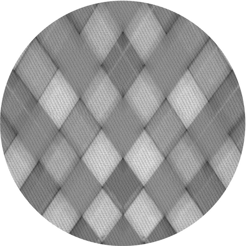 Geometric Indoor Rug, Round 8'