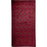 Oriental Hand-Knotted Red/Dark Blue/Gray Area Rug