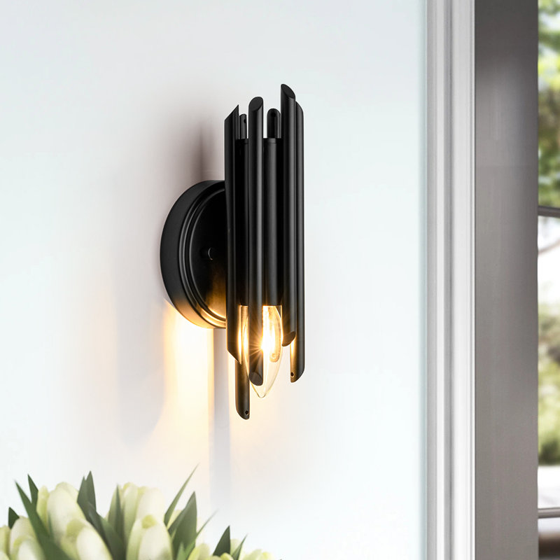 1 - Light Strip Wall Sconce, Matte Black