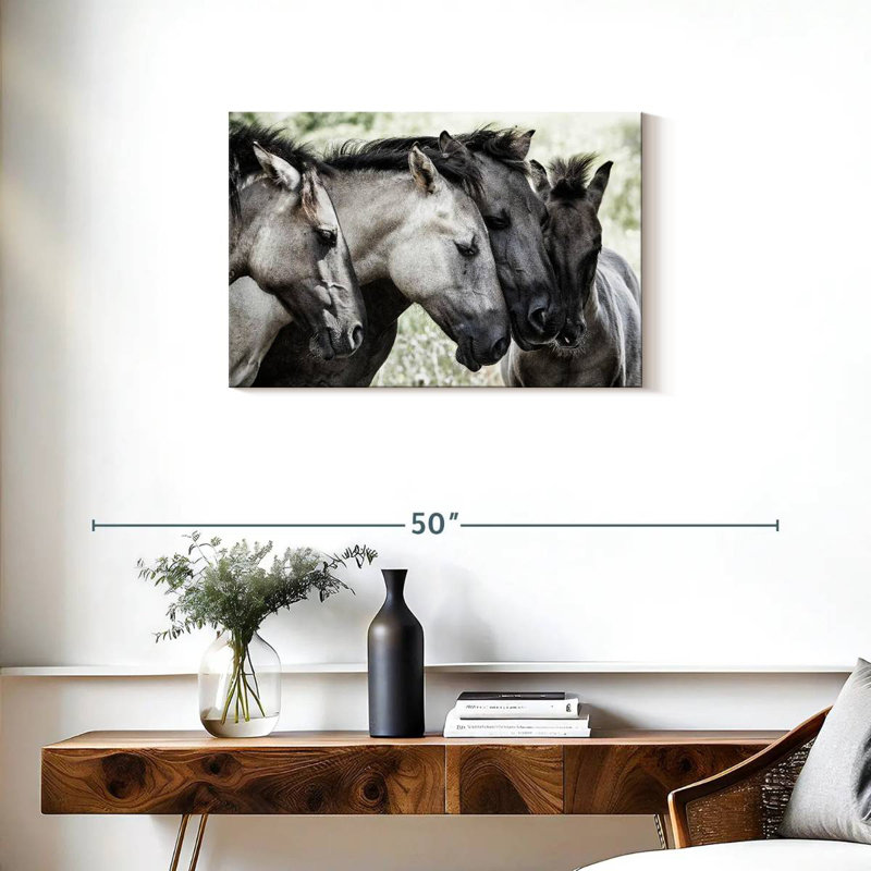 Van Den Four Konik Horses, 20" H x 30" W