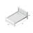Solid Wood Platform Bed with Slat Headboard -125421284-27507296