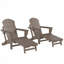 Chaise pliante Adirondack, ensemble de 2, foyer d'extérieur en PEHD avec porte-gobelet-1860041804