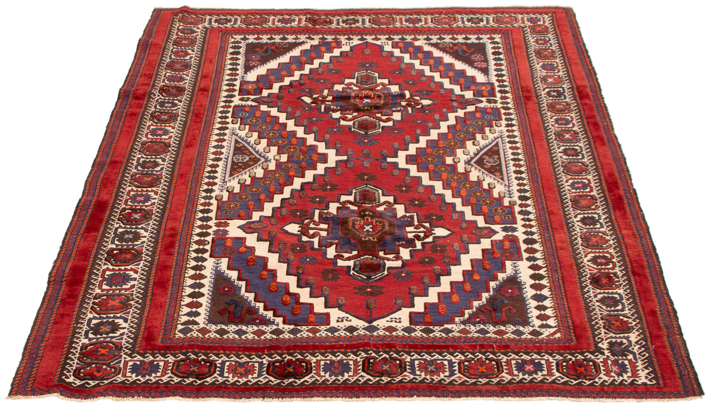 Isabelline Tajik Dark Red Rug 6'9
