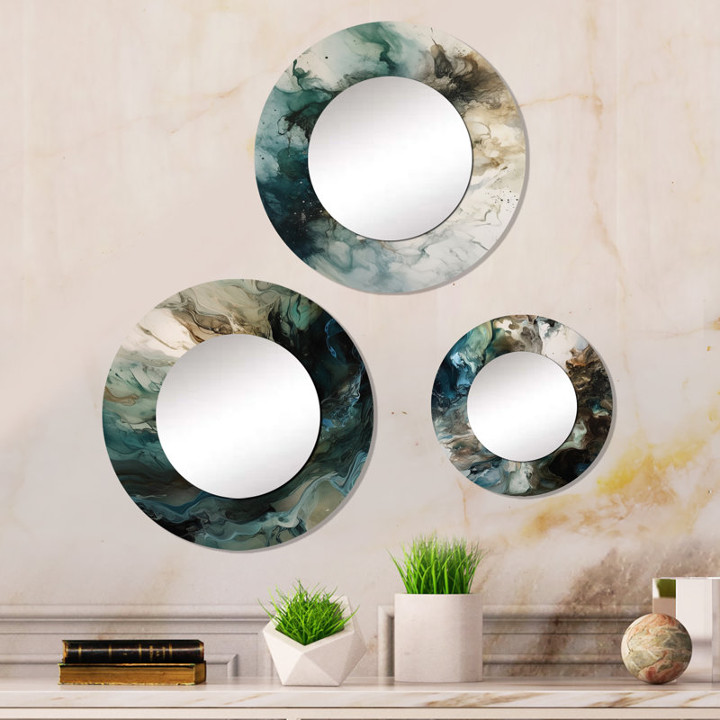 Ekrem Metal Round Mirror