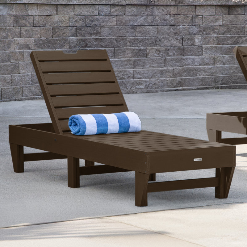 Annette Outdoor Chaise Lounge, Black