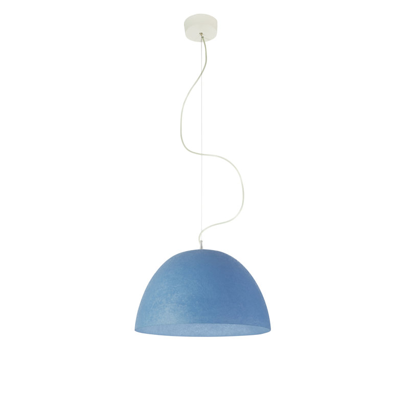 Luna 1 - Light White Dome Pendant, Blue