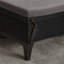 Banc de lit 51,5 po avec rangement en velours gris-131203650