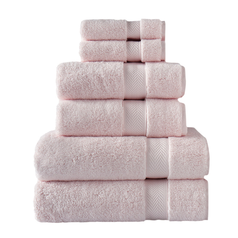 Modbury 6 Piece Turkish Cotton Towel Set by SaaSoh, Candy