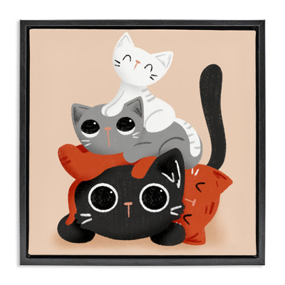 Cadre flottant Stacked Cats Pile, design par Sarah Hickman