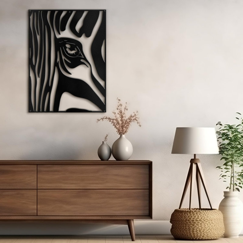 Wall Decor Metal, Black, 24" H x 16" W x 0.05" D