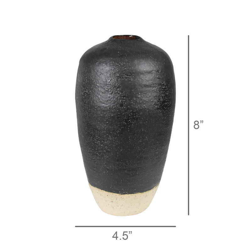Vase Umbria, céramique, Noir