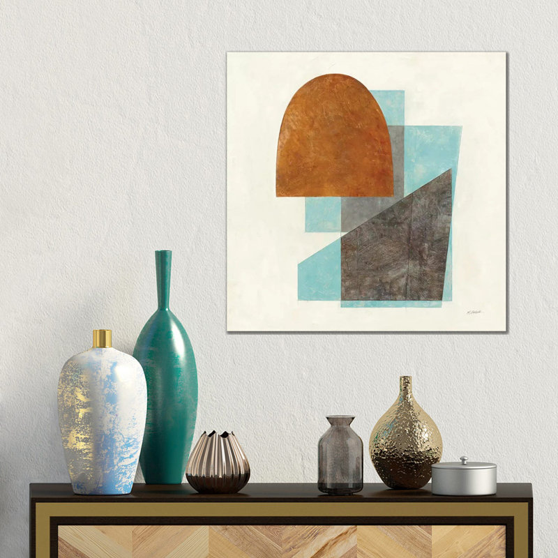 Quintet I Turquoise by Mike Schick - Wrapped Canvas Gallery-Wrapped Canvas Giclée, 45.72 cm H x 45.72 cm W