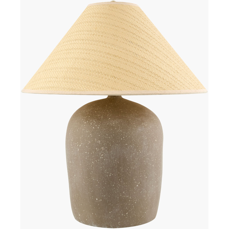 Lampe de table Danica, Brun, Rotin empire