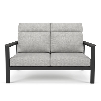 Townsend Metal Outdoor Loveseat With Sunbrella Cushion by Forever Patio