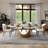 Modern Minimalist Oval Dining Table with Sintered Stone Tabletop & U-Shaped Leg for 6 to 8, Perfect for Kitchen and Living Room-1254452004-1254452005