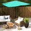 Parasol rectangulaire extérieur de 1,98 m x 3,05 m, protégé, système de manivelle et d'inclinaison pratique, couleur turquoise, toile de protection 50+ couches, facile à incliner.