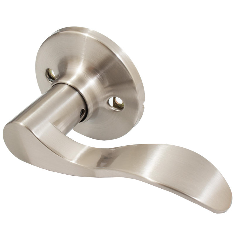 Levier de porte à simple mannequin Beaverton, Nickel satiné, Droite