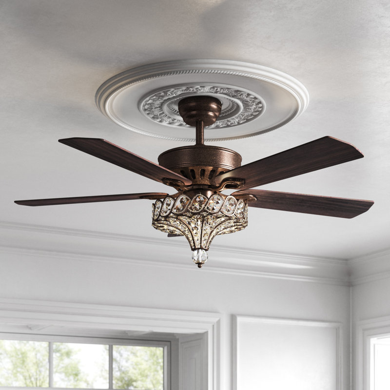 Ventilateur de plafond 52 pales 52 po avec télécommande et ensemble d'éclairage inclus Menzies
