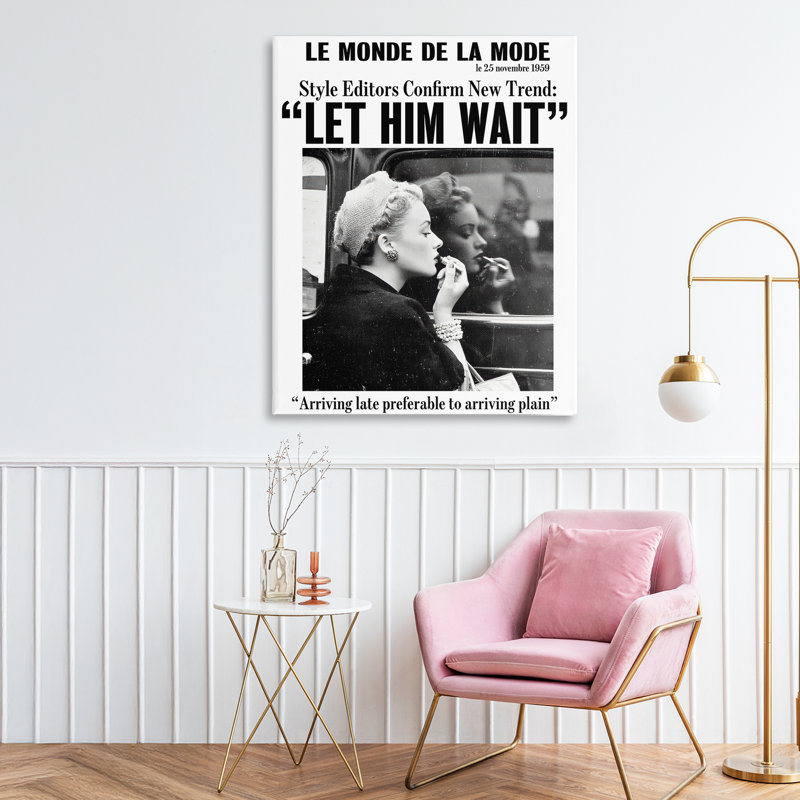 Let Let Wait Conseils Canvas, conception par Annabelle Hall, H 30 po x l 24 po