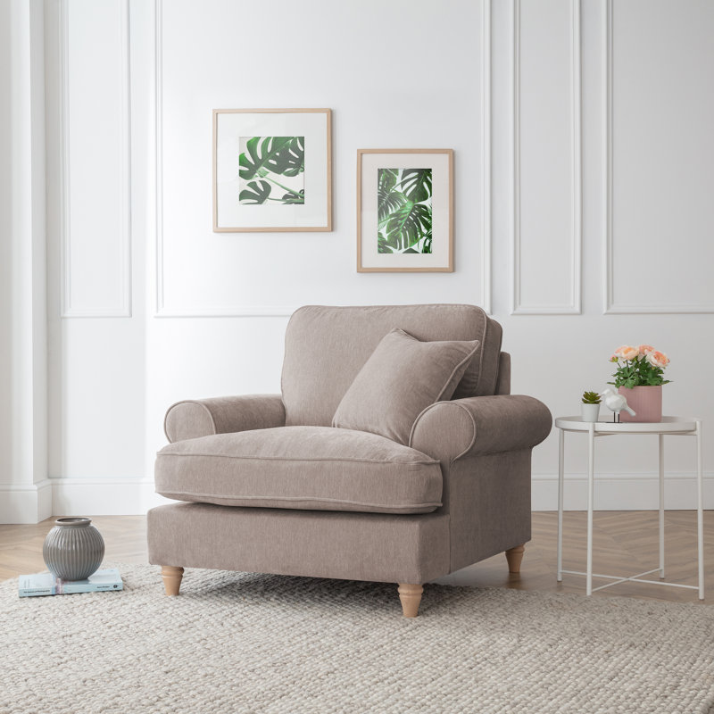 Longfellow Upholstered Armchair, Putty