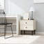 Multifonctionnel moderne pin minimaliste avec table de chevet double tiroir