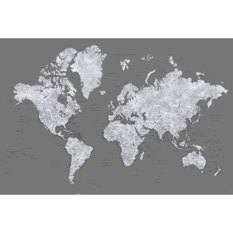 Home Magnetics Carte du monde magnétique encadrée dans des tons de terre et  Commentaires - Wayfair Canada