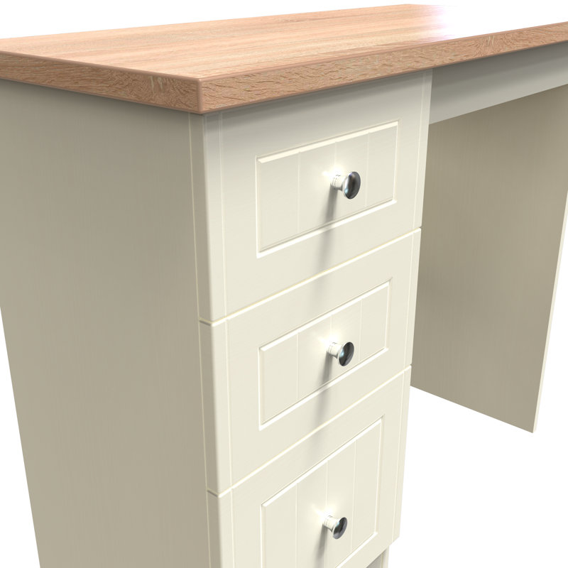 Fully Assembled Murier Dressing Table, Cream Ash