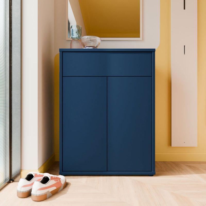 Alice Springs 8 Pair Shoe Storage Cabinet, Navy
